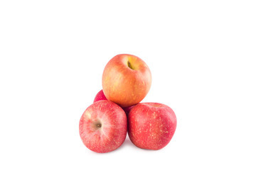 fresh red apple on white background fruit agriculture food isolated