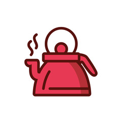Isolated coffee pot vector design