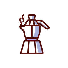 Isolated coffee kettle vector design