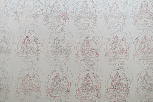 Thanka Wall Painting Sketches