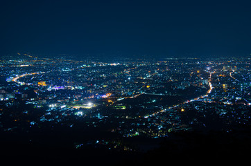 night view of city light 