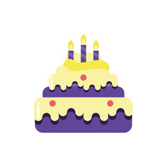 Happy birthday cake vector design