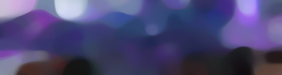 blurred bokeh iridescent horizontal background bokeh graphic with dark slate blue, dark slate gray and light pastel purple colors space for text or image