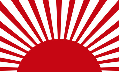 The red sun vector is a symbol of Japan.
