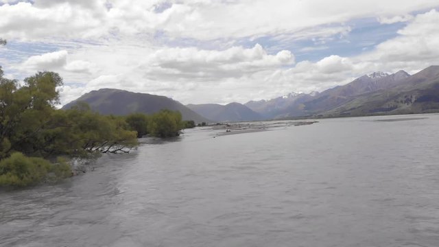 crossing epic rivers with glacier water in new zealand drone 4k