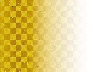 市松模様と金箔　和風素材