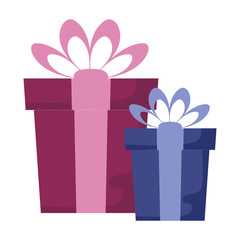 Isolated gifst with bowties vector design