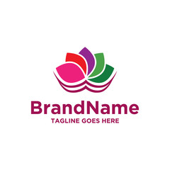 Obraz premium Flower logo icon vector. Beauty Flower logo template.