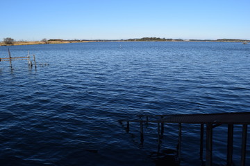 牛久沼（うしくぬま）／ 茨城県の牛久沼は小規模な漁業のほか、その水は主に農業用水として活用されています。また、週末などは多くの釣り人たちで賑わっています。沼に近い牛久市と同じ名前ですが、全域が龍ケ崎市の区域内です。