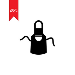 Kitchen apron icon vector. Simple design apron icon illustration.