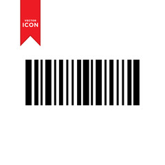 Barcode icon vector. Barcode simple design icon.