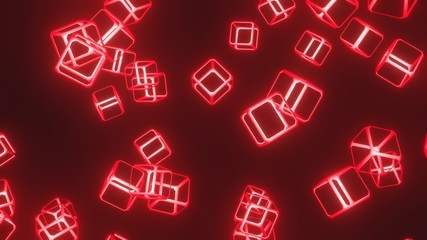 赤い立方体の集まり
