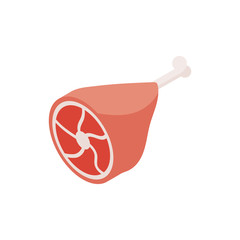 Isolated chicken meat vector design