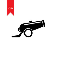 Cannon icon vector. Simple design cannon symbol icon.