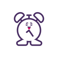 Kawaii clock cartoon vector design