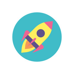 Isolated rocket icon vector design