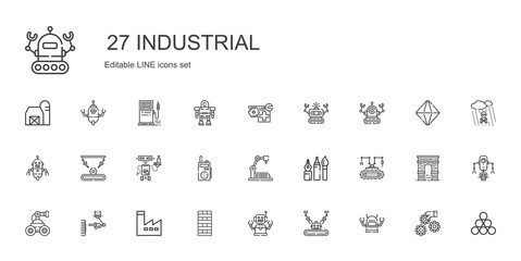 industrial icons set