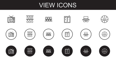 view icons set