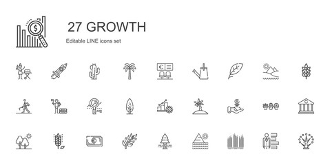 growth icons set