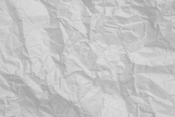 Gray crumpled paper empty background.texture of gray creased paper