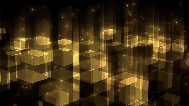 Cube Geometry Gold Elegant Background