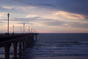 New Brighton Pier during sunset