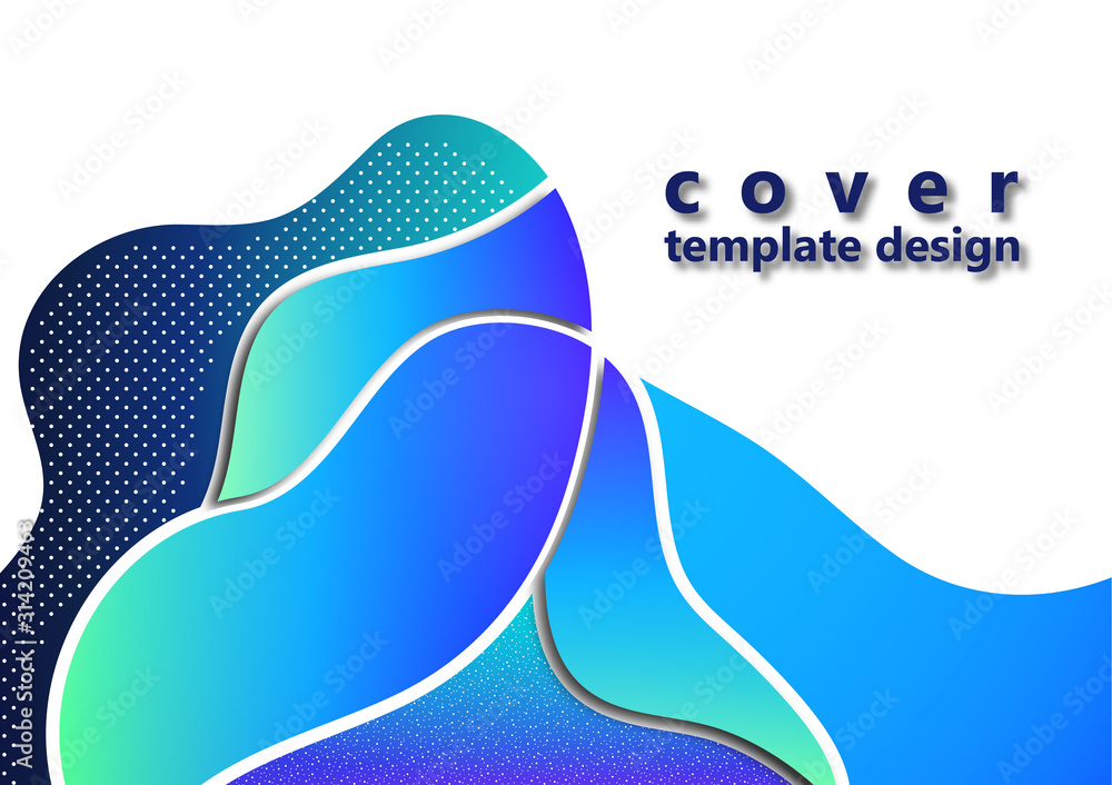 Poster modern geometric wave pattern background, dynamic fluid shapes, abstract color gradient. background 