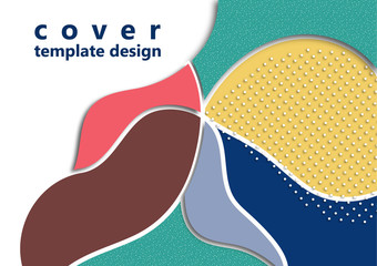 Modern geometric wave pattern background, dynamic liquid shapes, abstract bright color. Background pattern mosaic texture. Cover design, poster, flyer, book design.