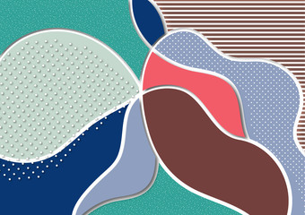 Fototapeta premium Modern geometric wave pattern background, dynamic liquid shapes, abstract bright color. Background pattern mosaic texture. Cover design, poster, flyer, book design.