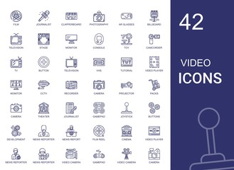 video icons set
