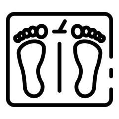 Weight scales icon. Outline weight scales vector icon for web design isolated on white background