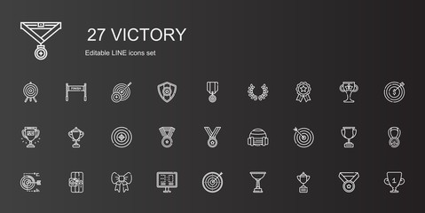 victory icons set