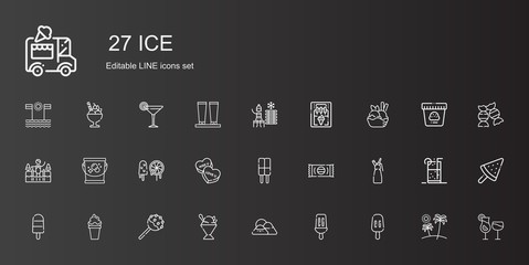 ice icons set