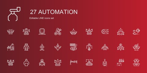 automation icons set