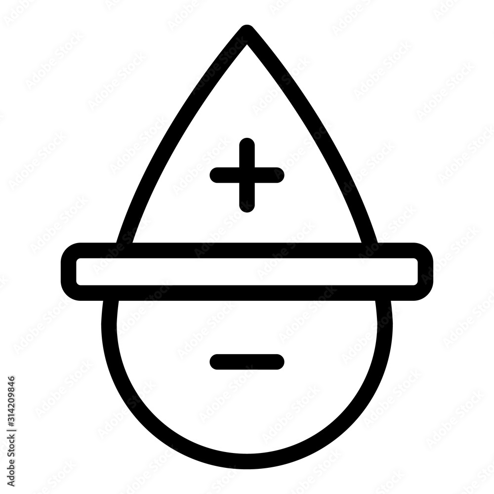 Poster blood test drop icon. outline blood test drop vector icon for web design isolated on white backgroun