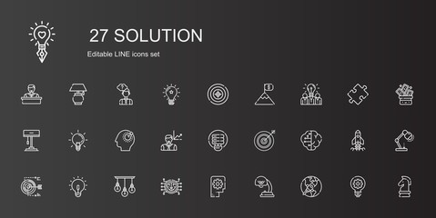 solution icons set