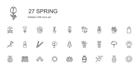 spring icons set