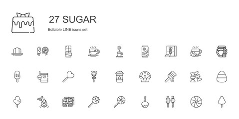 sugar icons set