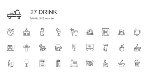 drink icons set