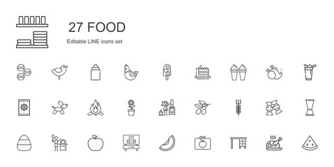 food icons set