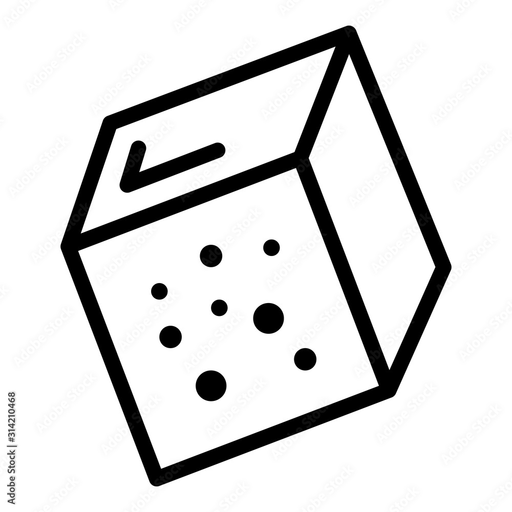 Aufkleber candy sugar cube icon. outline candy sugar cube vector icon for web design isolated on white backgro