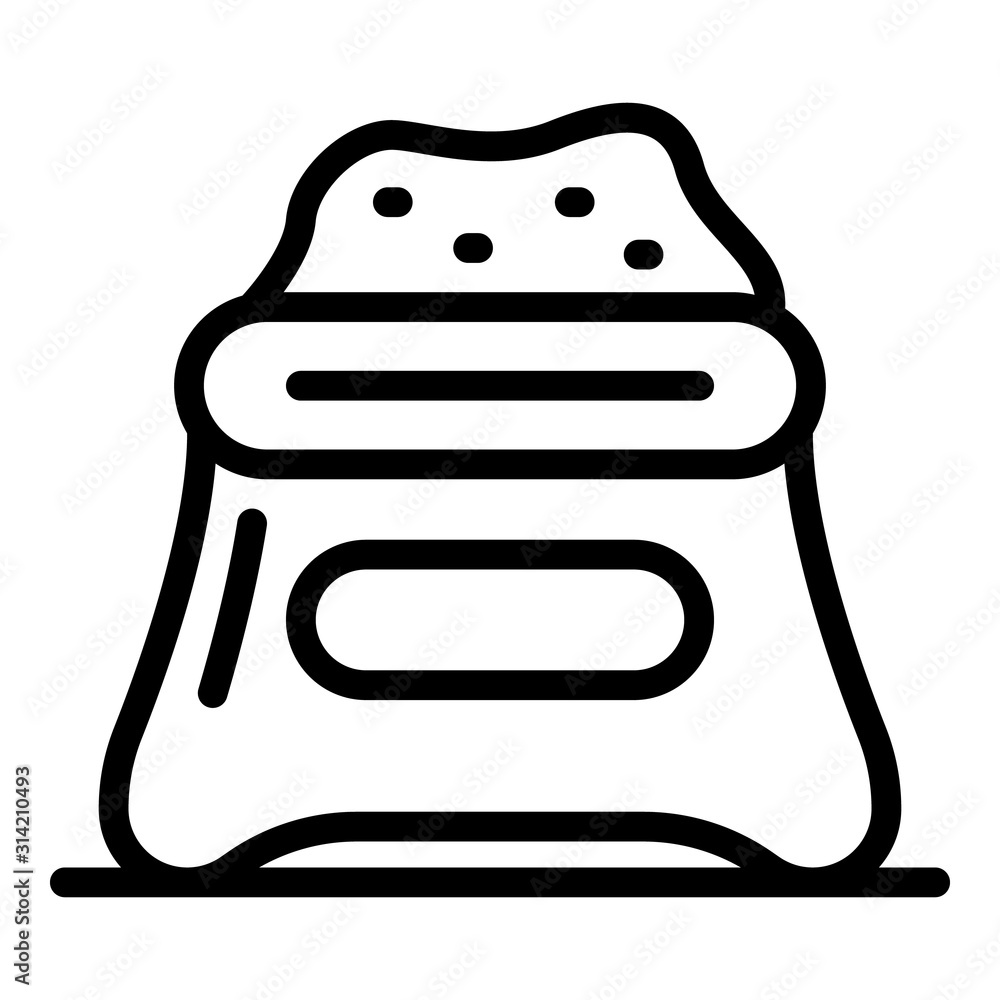 Poster sugar sack icon. outline sugar sack vector icon for web design isolated on white background