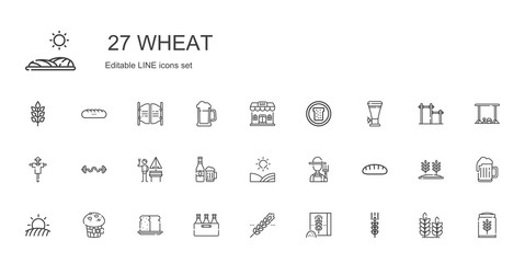 Fototapeta na wymiar wheat icons set