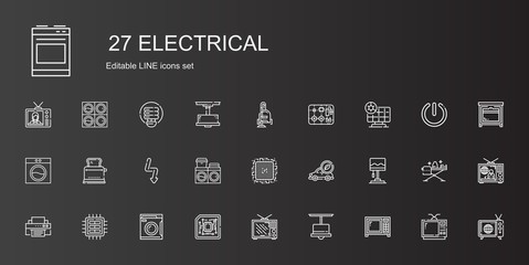 electrical icons set
