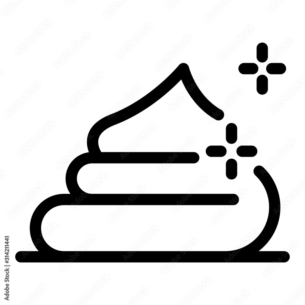 Aufkleber sunscreen foam cream icon. outline sunscreen foam cream vector icon for web design isolated on white