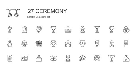 ceremony icons set