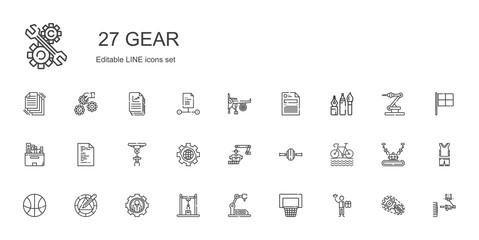 gear icons set