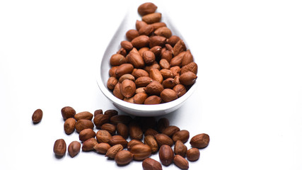 Peanuts isolated on a white background