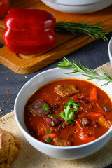 Spicy Mexican style beef with beans