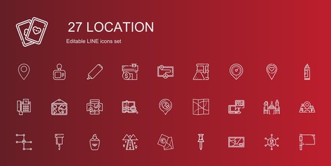 location icons set